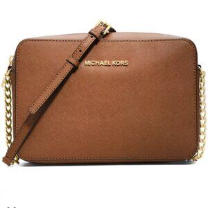 Michael Kors Jet Set Large Saffiano Leather Crossbody Bag